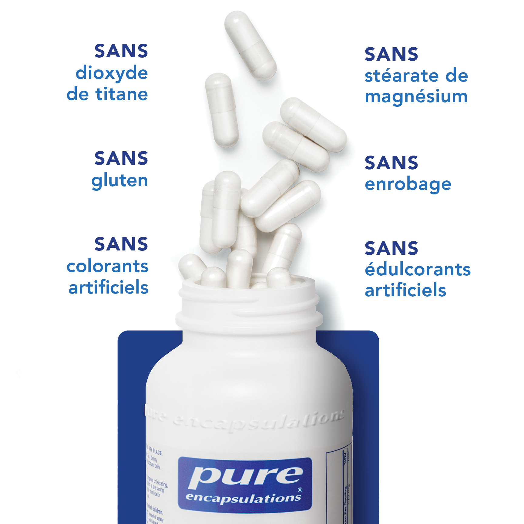 bouteille-de-supplément-pure-encapsulations-avec-des-pilules-sortant-de-la-bouteille bouteille-de-supplément-pure-encapsulations-avec-des-pilules-sortant-de-la-bouteille