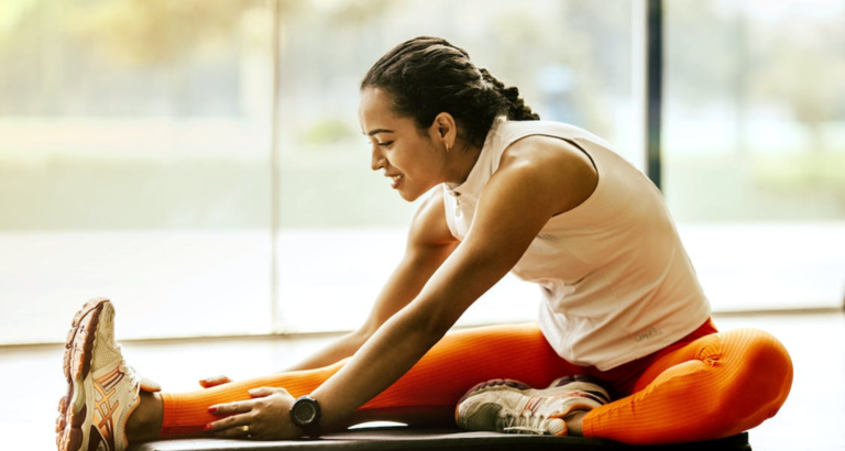 Women stretching at the gym